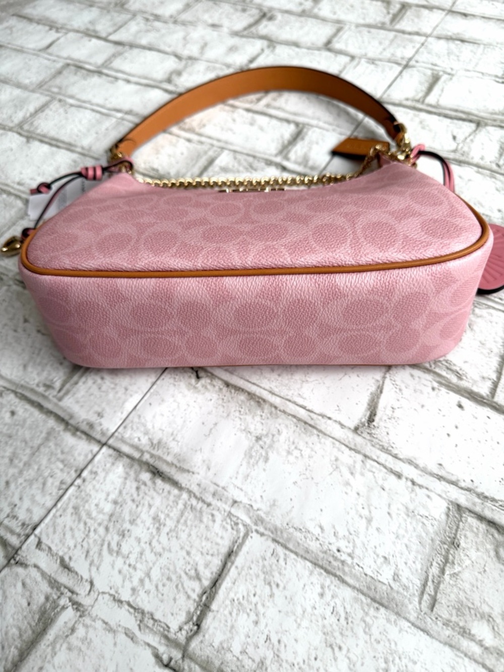Coach Powder Pink Teri Shoulder Bag With Charms - Picture 16 of 17